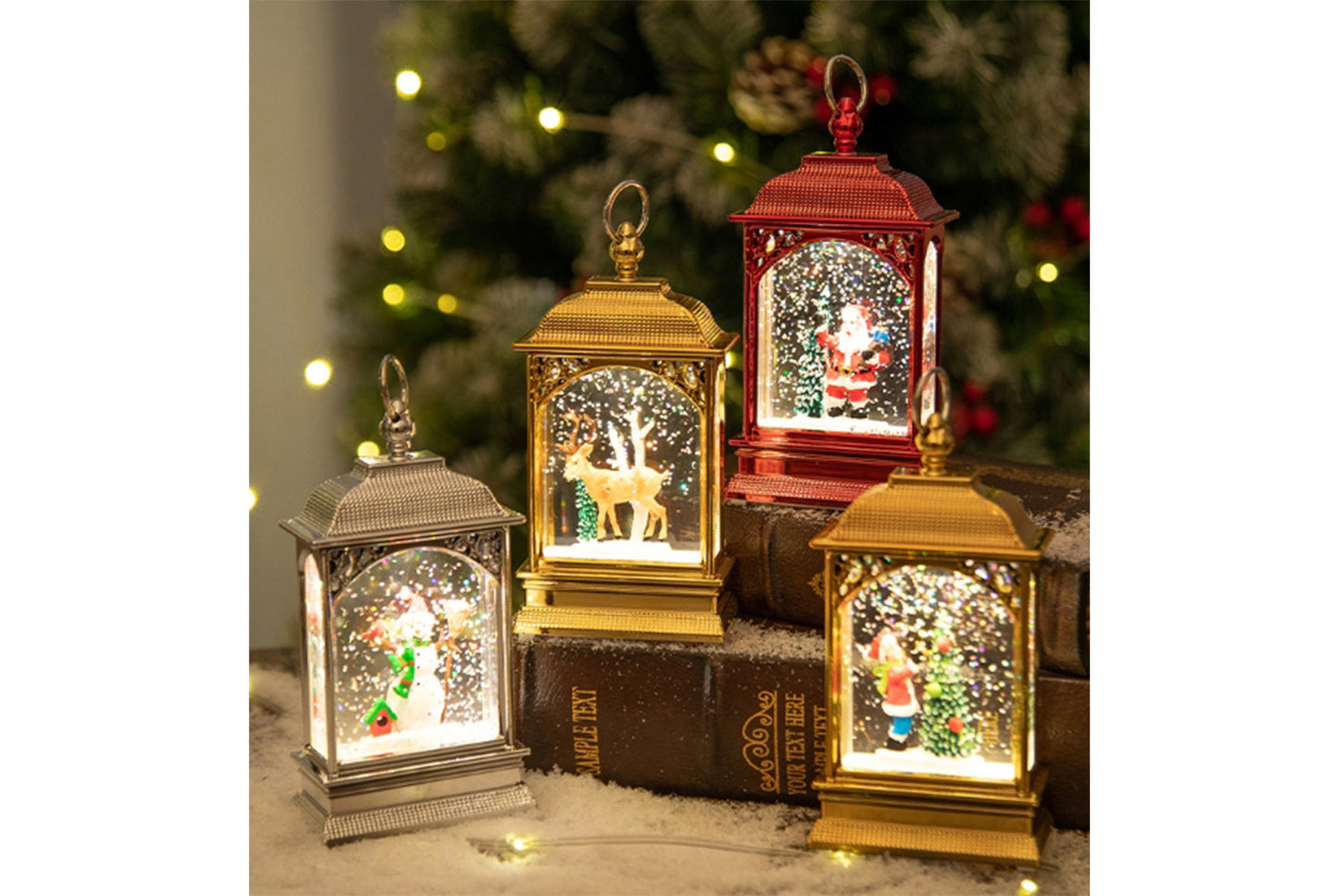 Luminous Santa Portable Crystal Chandelier - Desktop Decorative Ornament