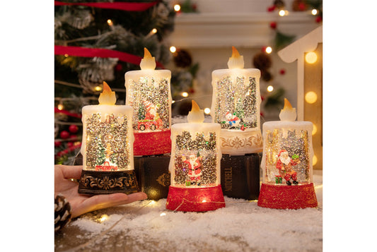 Christmas Tree Crystal Chandelier - Luminous Candle Light Desktop Ornament