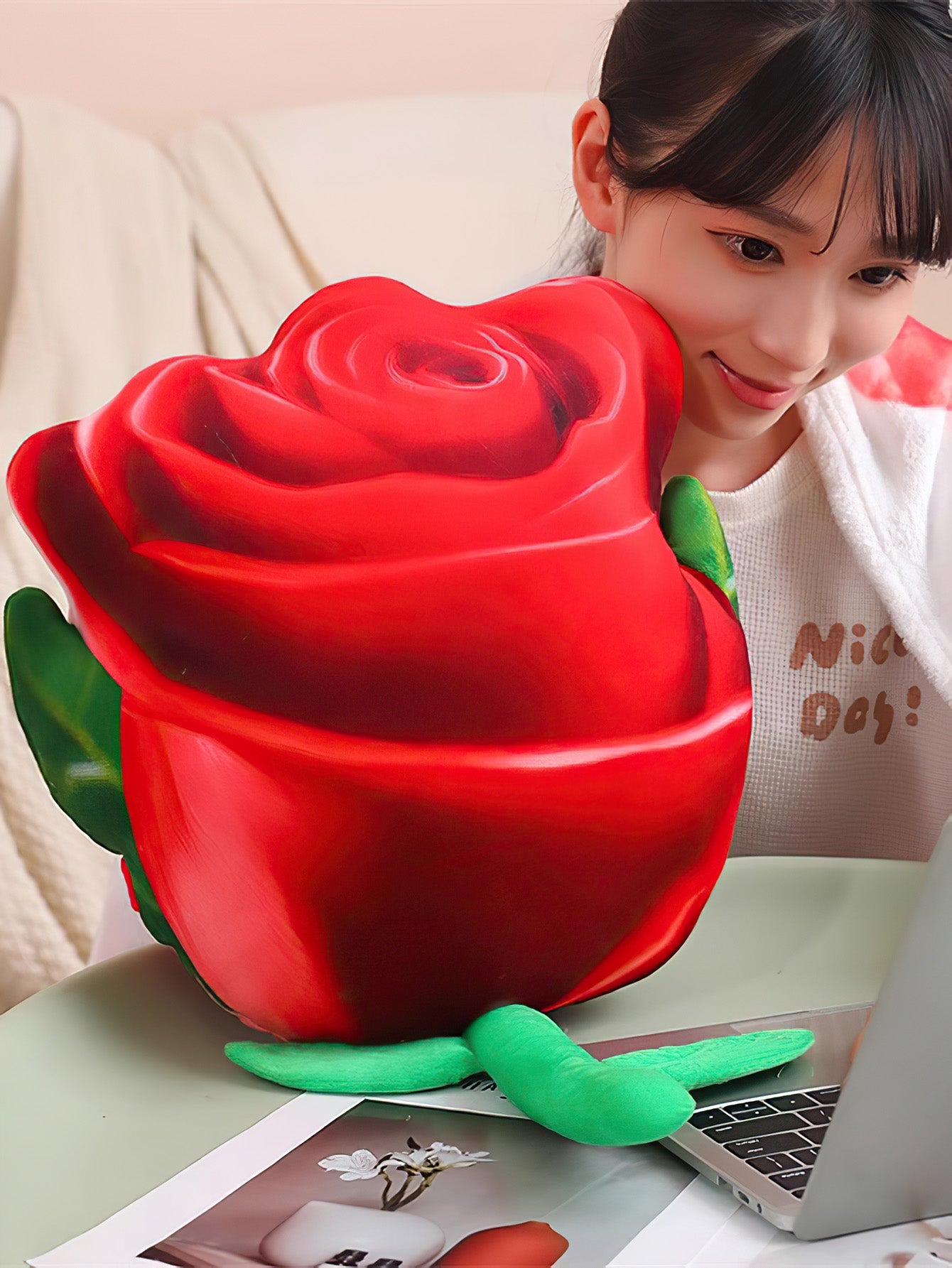 Blooming Rose Decorative Pillow – Your Versatile Comfort Companion - 2 Colours