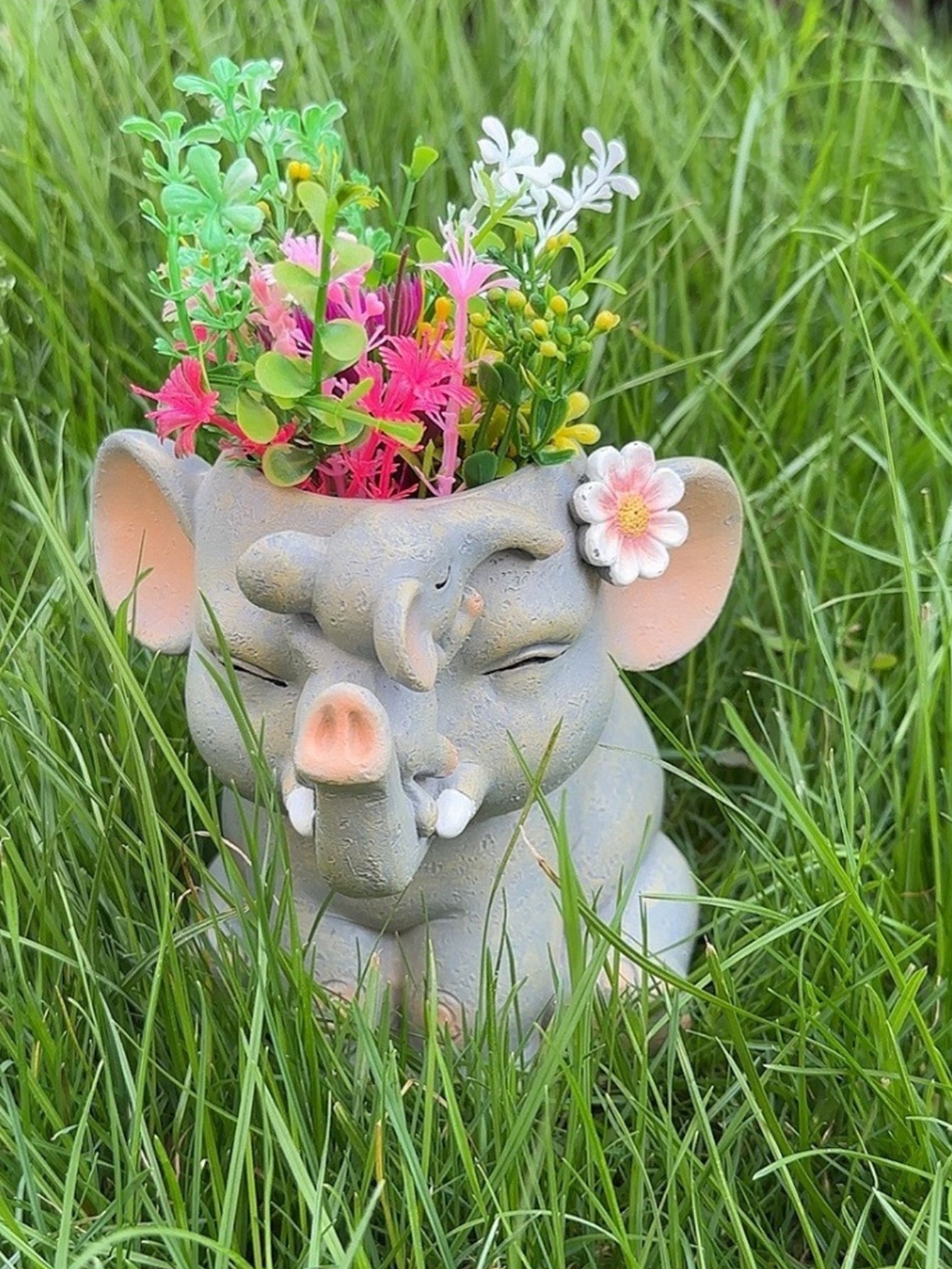 Creative and cute elephant flower pot ornaments