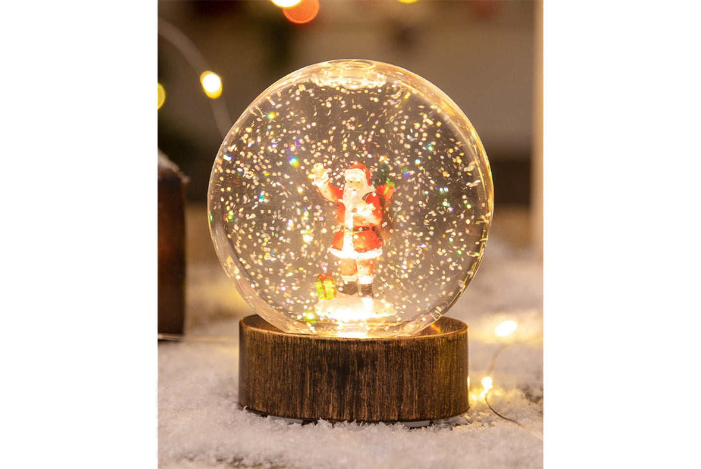**Christmas Glowing Crystal Ball Night Light - Creative Scenery Ornaments**