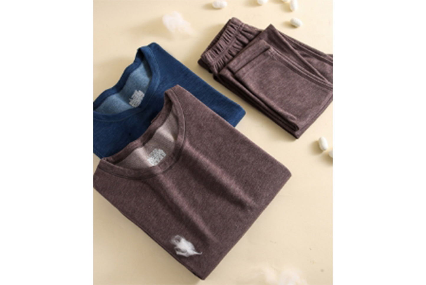 **Cashmere and Silk Warm Autumn Jacket and Long Pants Set (Unisex)**