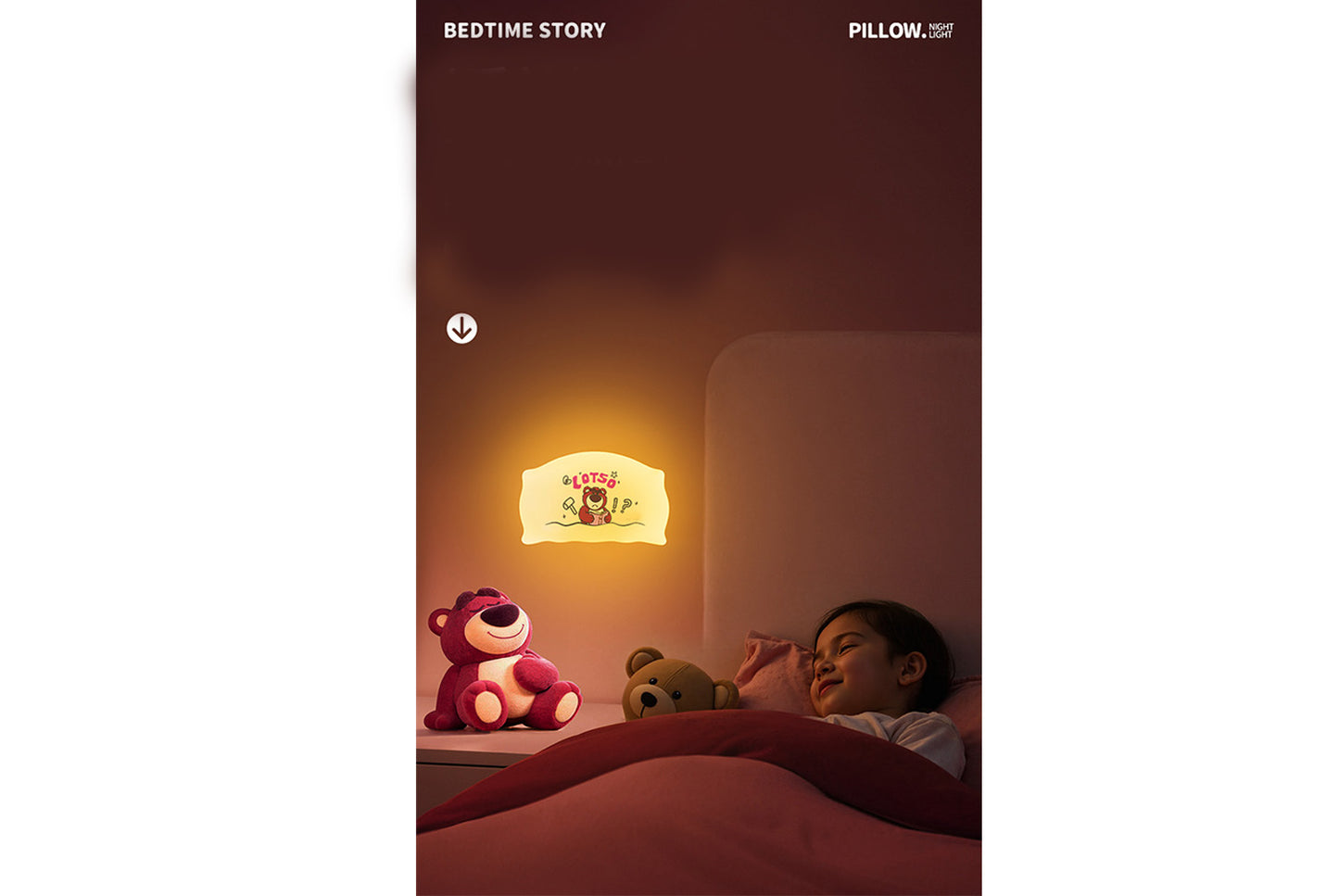 Strawberry Bear/Stitch Pillow Magnetic Night Light