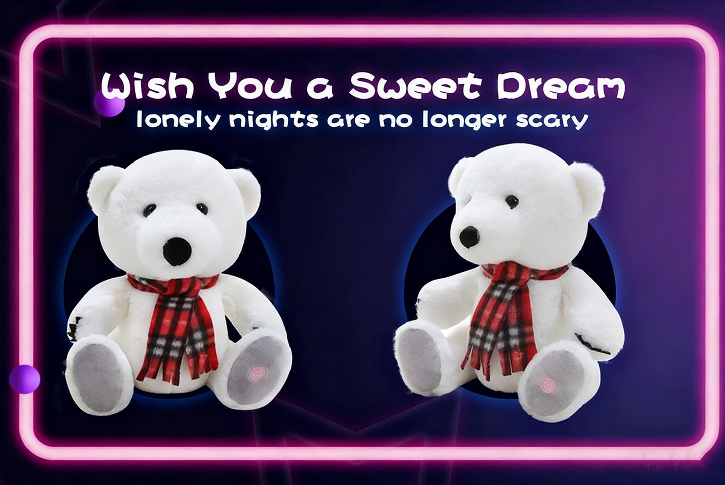 **Colorful Musical Light-Up Polar Bear