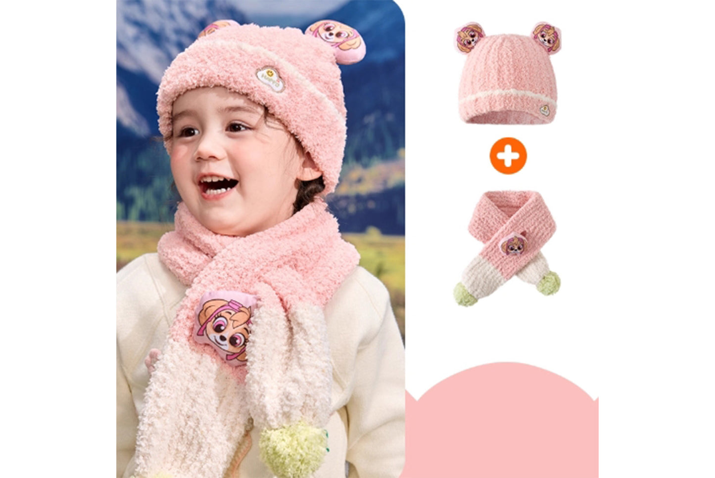 Children's Warm Half-Fleece Knit Hat