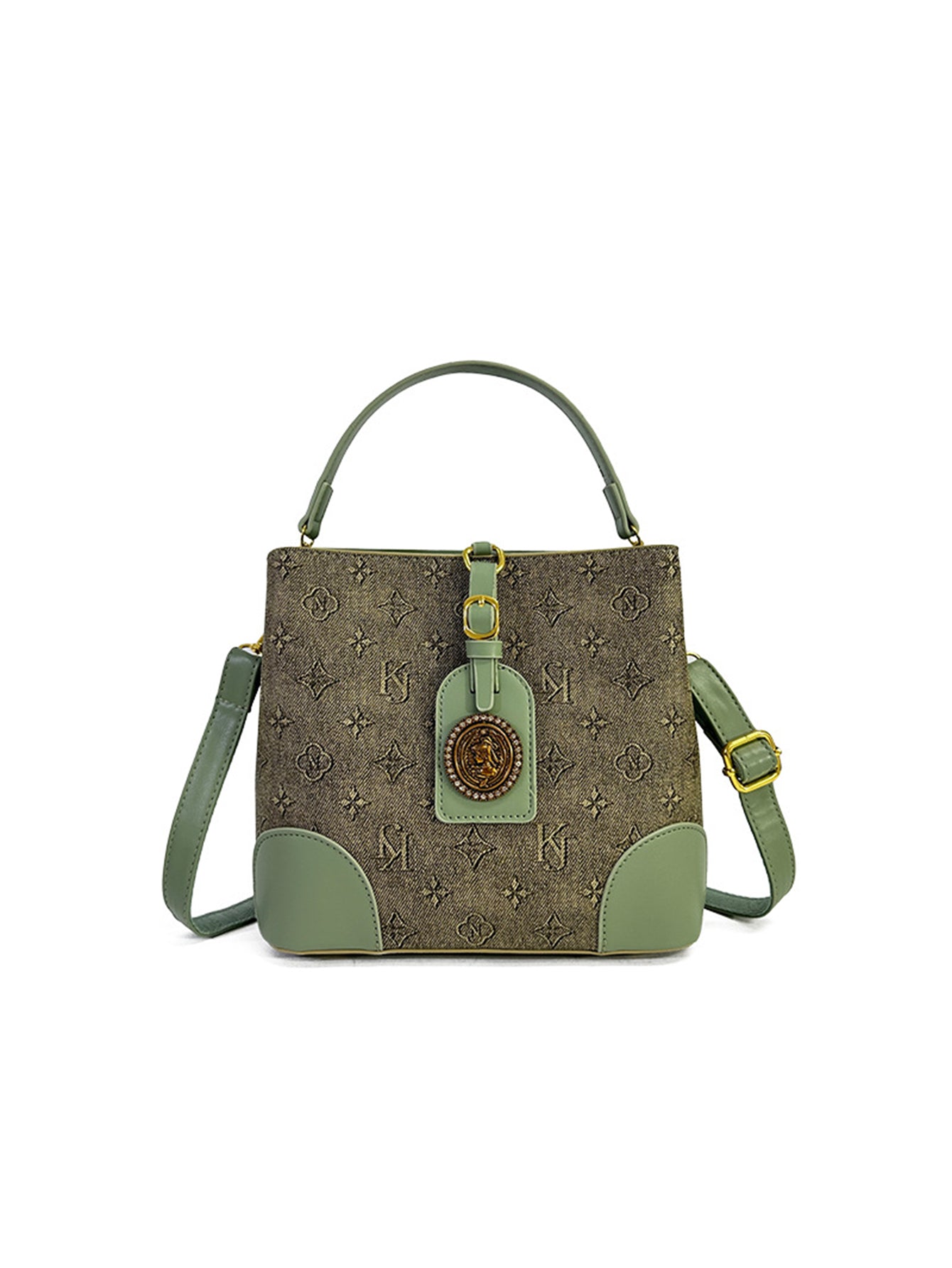 Retro Printed Tote Bucket Bag