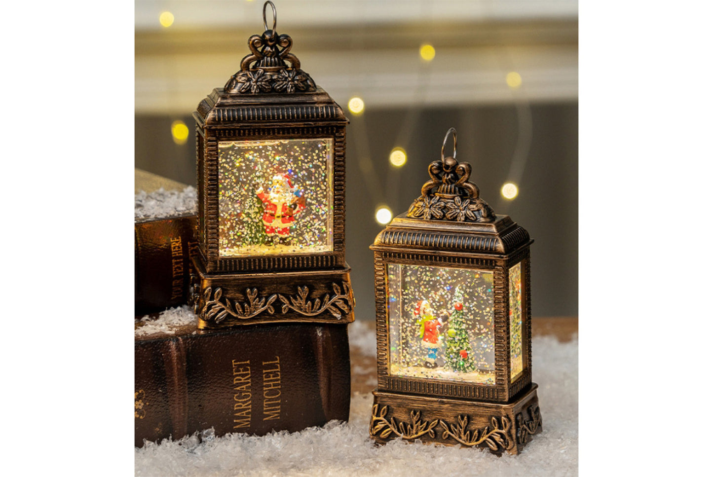 **Christmas Wind Lantern Night Light - Luminous Crystal Ball Ornament**