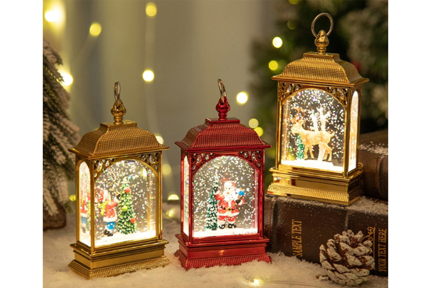 Luminous Santa Portable Crystal Chandelier - Desktop Decorative Ornament