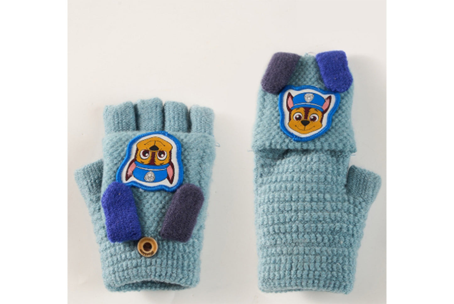 **Children's Flap-Fingerless Warm Gloves**