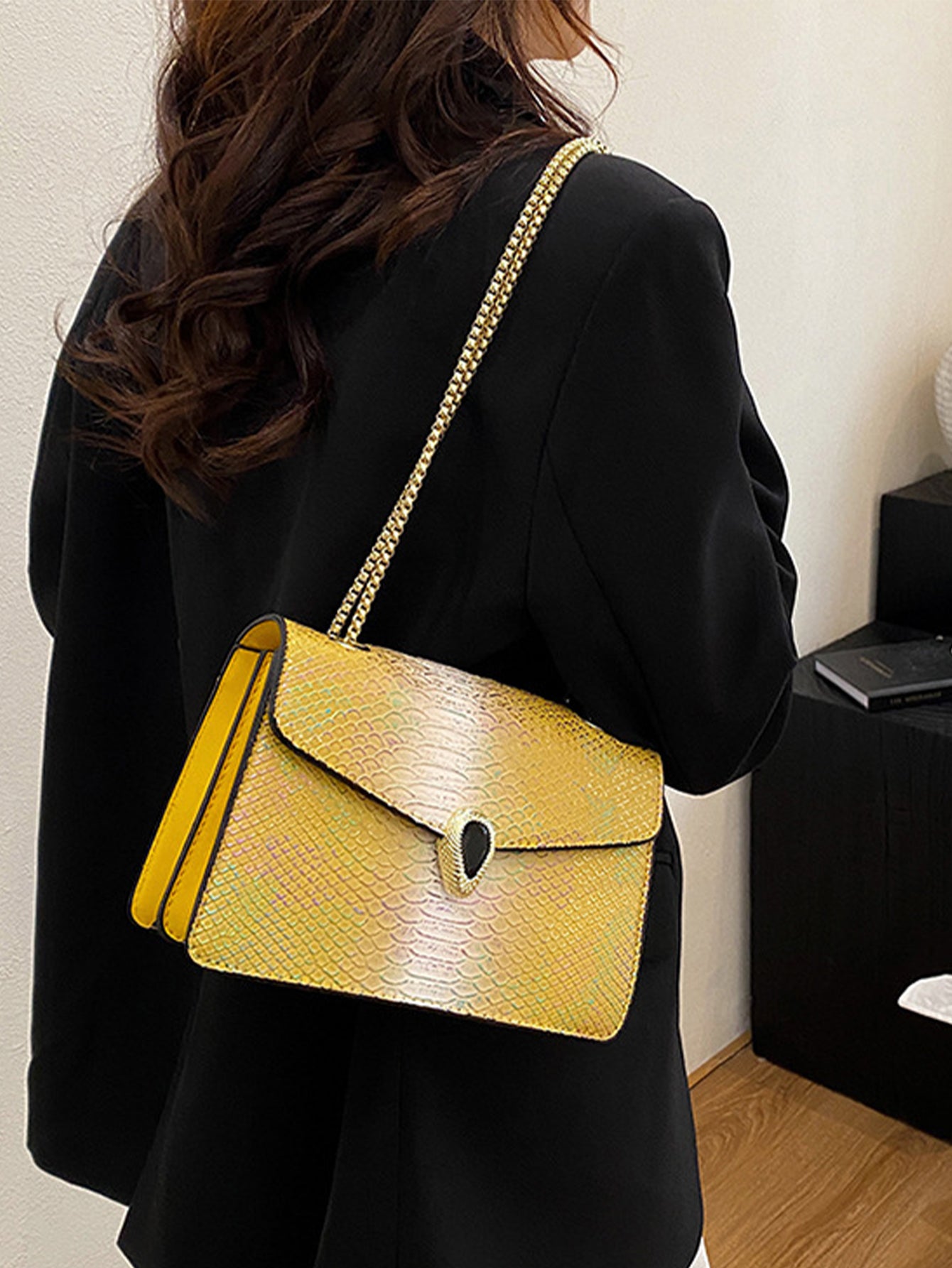 light luxury retro chain small square bag