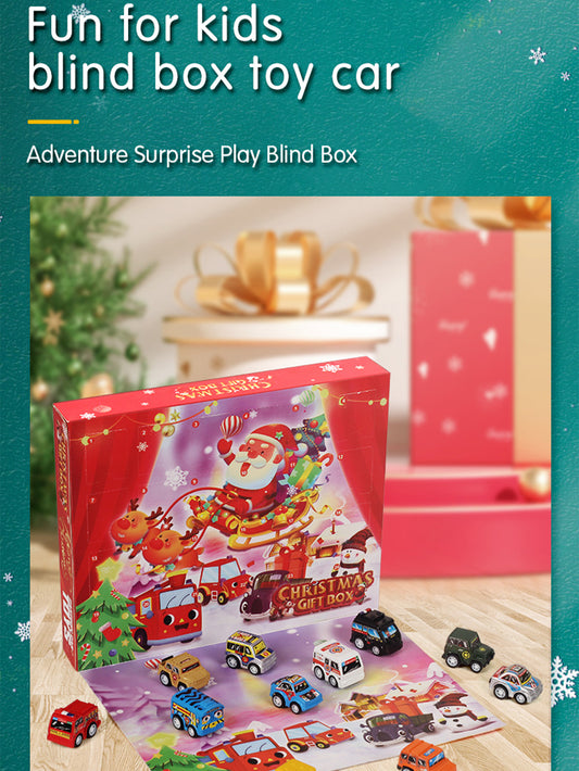 Christmas Countdown Calendar Blind Box Pull Back Car Toys