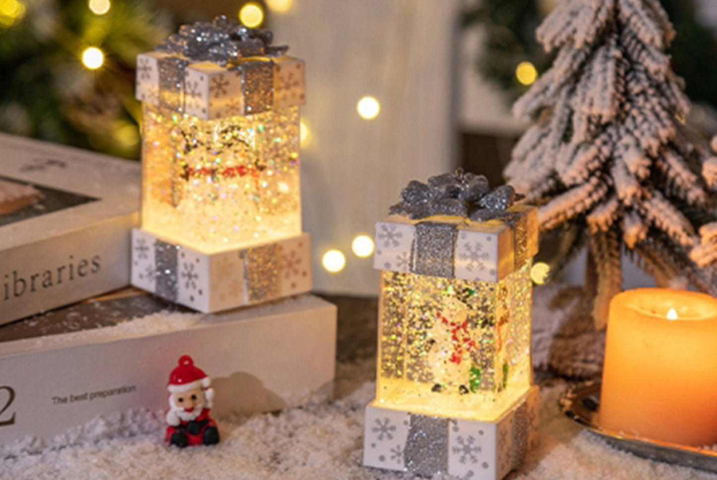 Christmas Gift Box Crystal Chandelier - Creative Luminous Decoration*