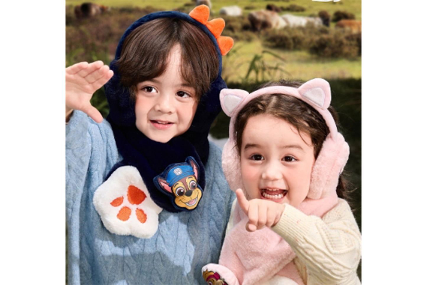 **Children's Warm Scarf and Earmuff **