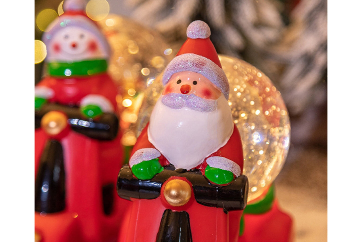 **Christmas Music Box Crystal Ball - Snowfall Motorcycle Music Box Gift**