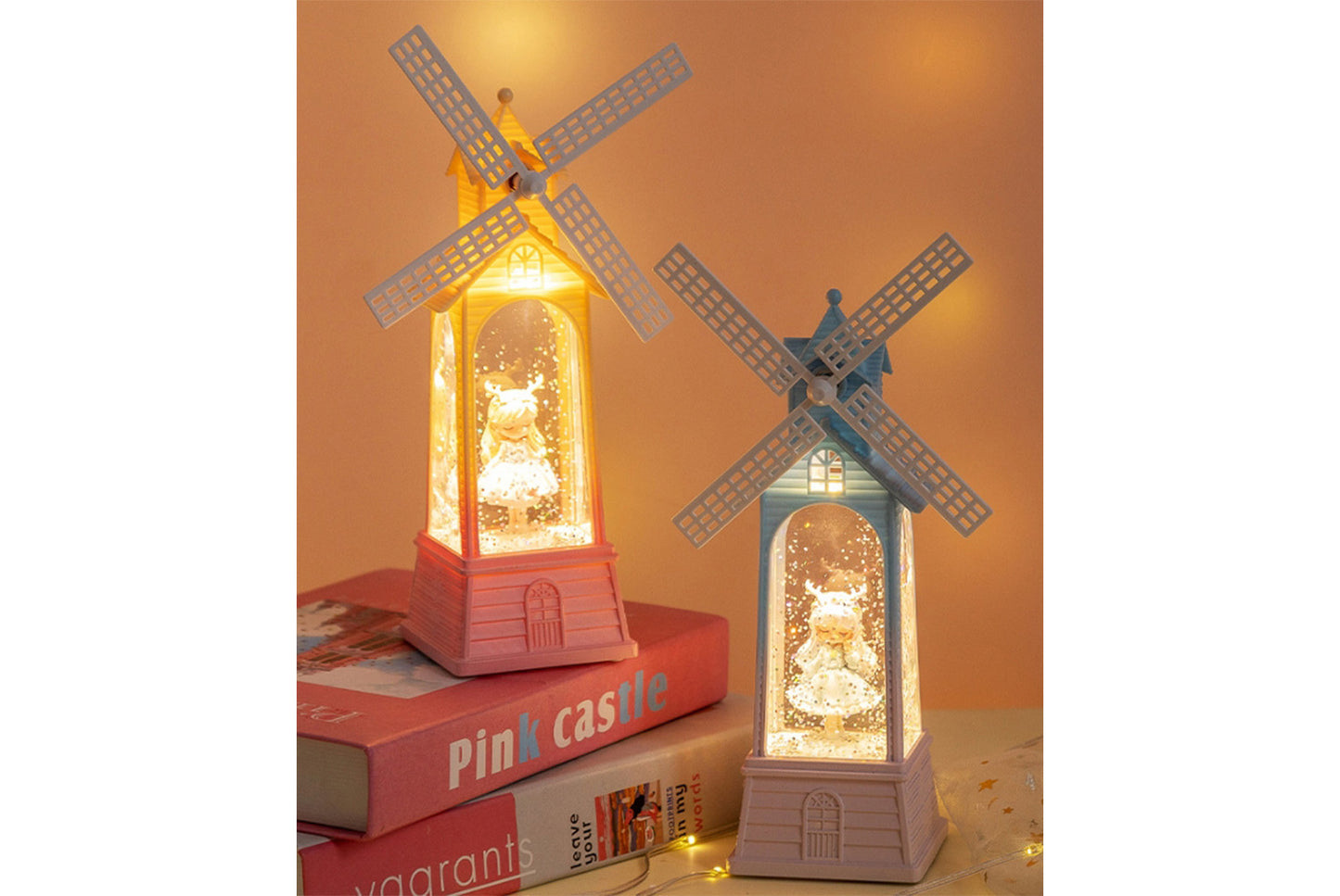 Creative Windmill Music Box - LED Light-Up Crystal Chandelier Gift