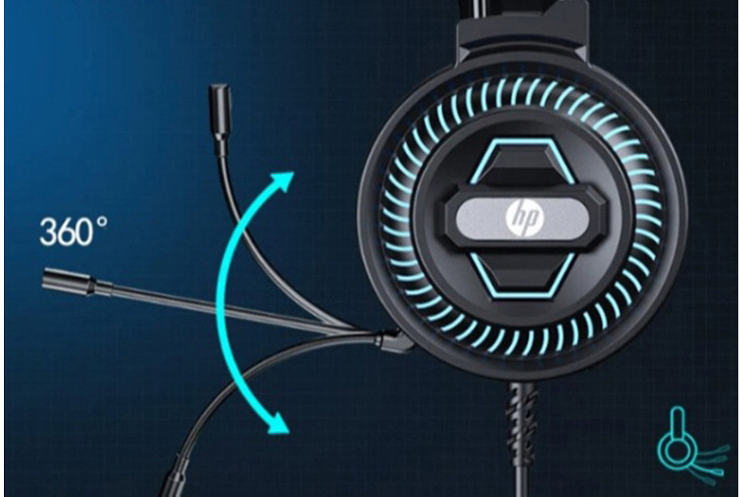 **8001U 7.1 Channel USB Gaming Headset (Over-Ear Blue Light Gaming Headset)**