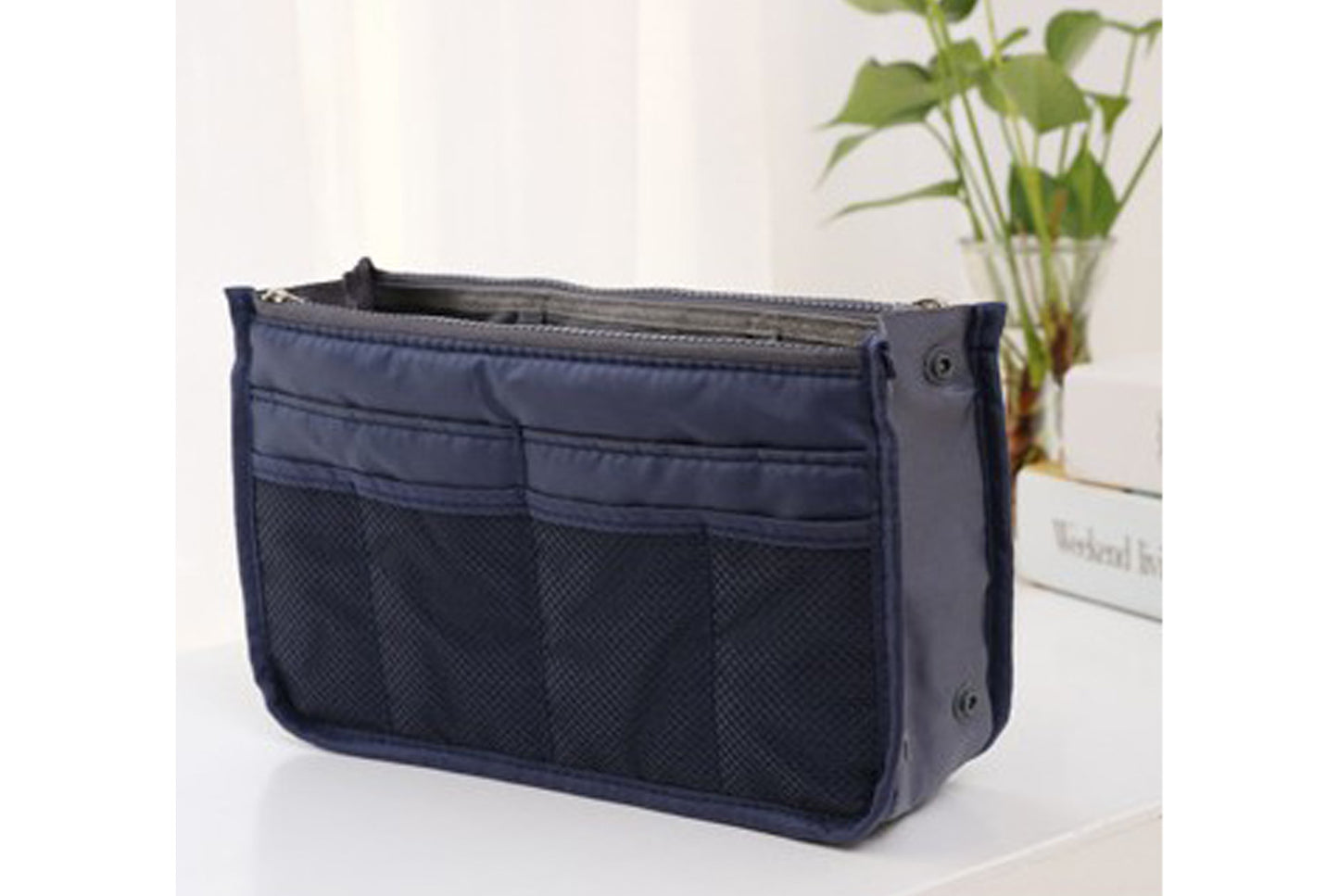 Double zipper storage bag