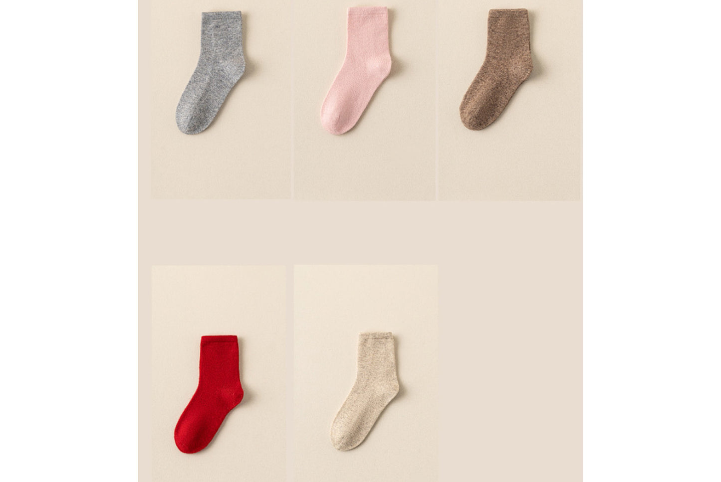 **Thickened Cashmere Mid-Calf Socks**