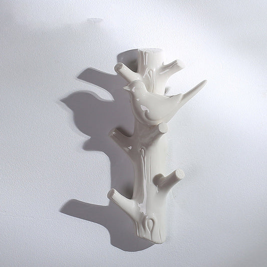 Chinese style white porcelain cloakroom hook ornaments