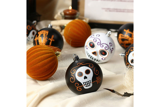 **Halloween Exquisite Scary Skull Plastic Ball Hanging Ornament**