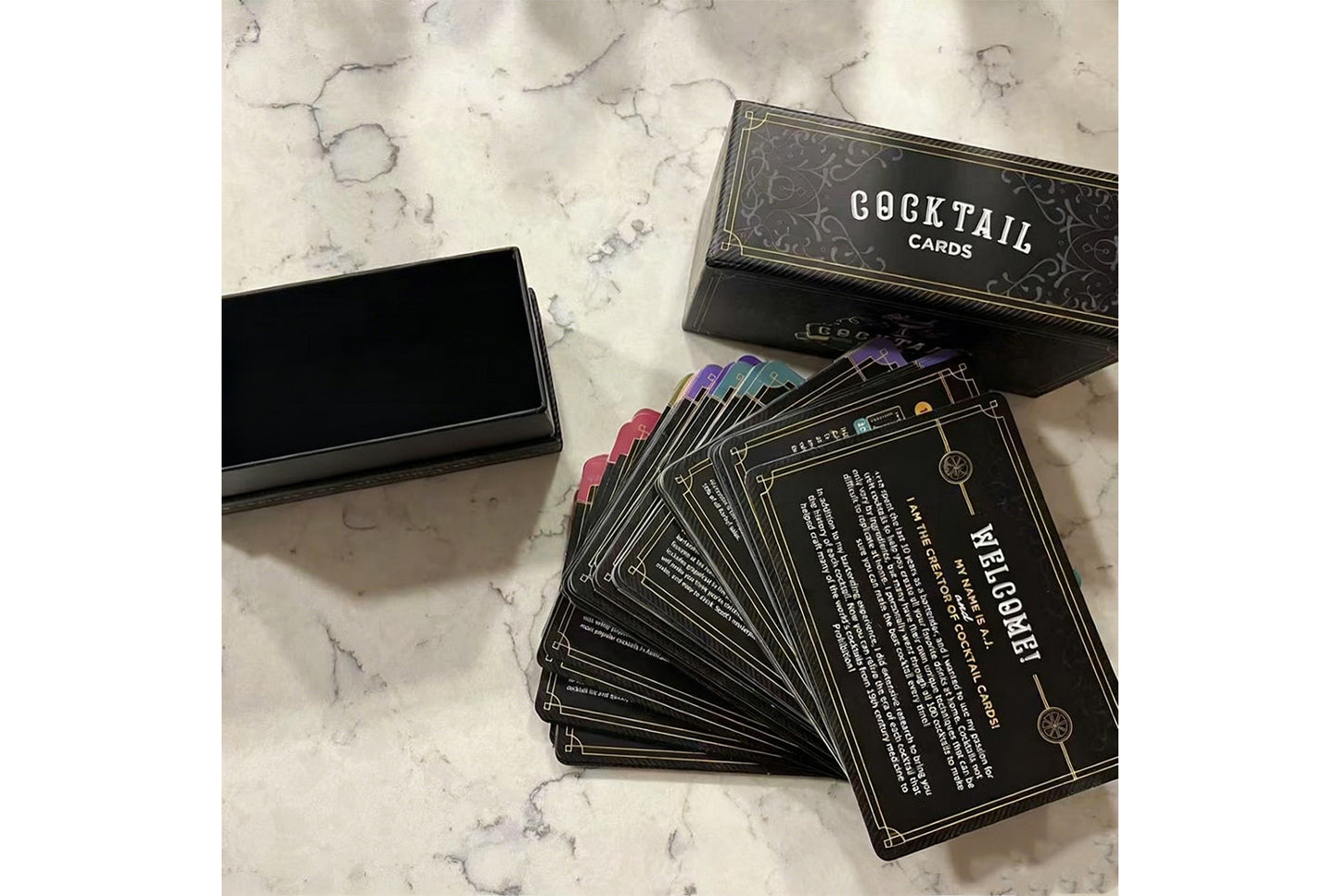 **100 Cocktail Recipe Cards (Professional Bartending Guide)**