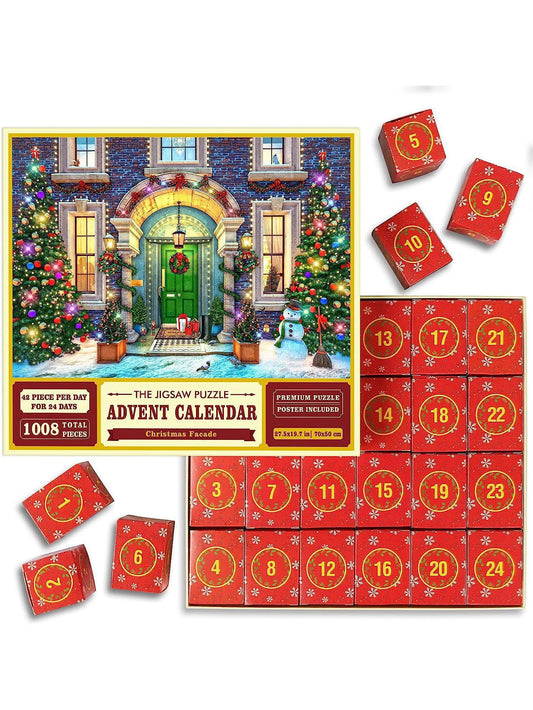 Christmas Countdown Calendar Blind Box 24-Day Puzzle Surprise Gift Box