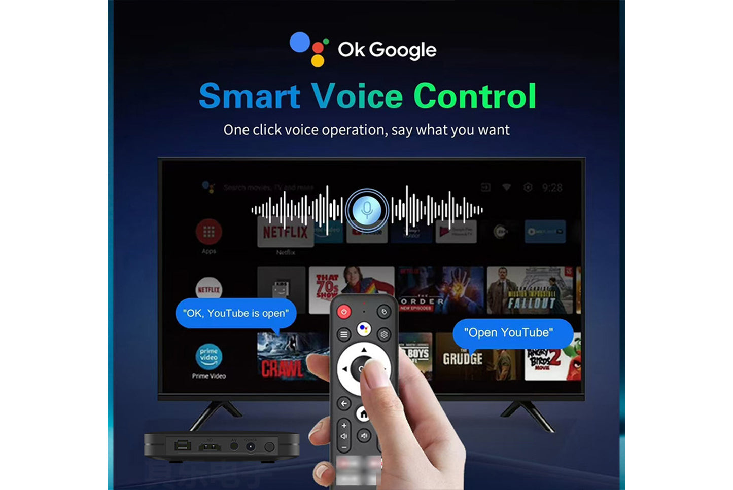 **Q96++ Android Internet TV Set-Top Box 8GB+128GB Edition**(UK plug)