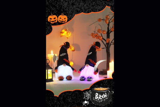 **Halloween Non-Woven Ghost Festival Faceless Old Man Doll with Light**