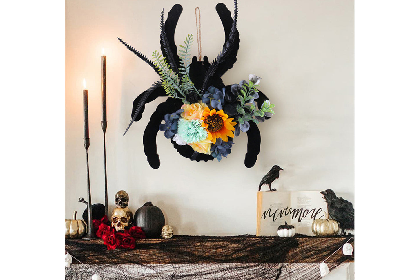 Spider Wooden Sign Door Hanger