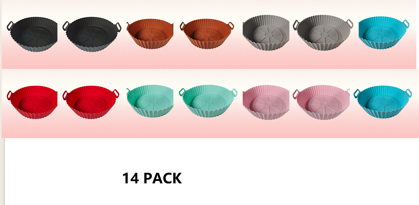 Round Silicone Air Fryer Baking Tray