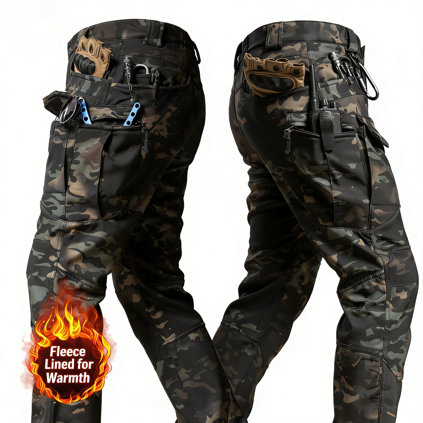 Outdoor soft shell men's jacket pants