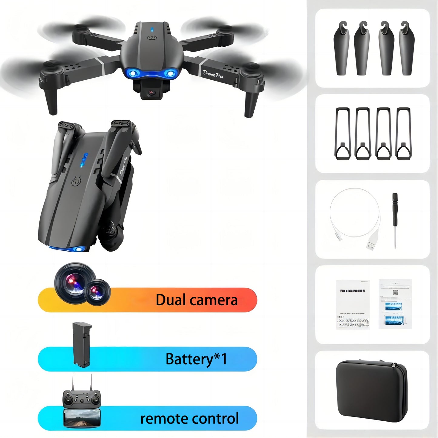 **E99 Drone 4K Dual-Camera Aerial Photography Quadcopter**