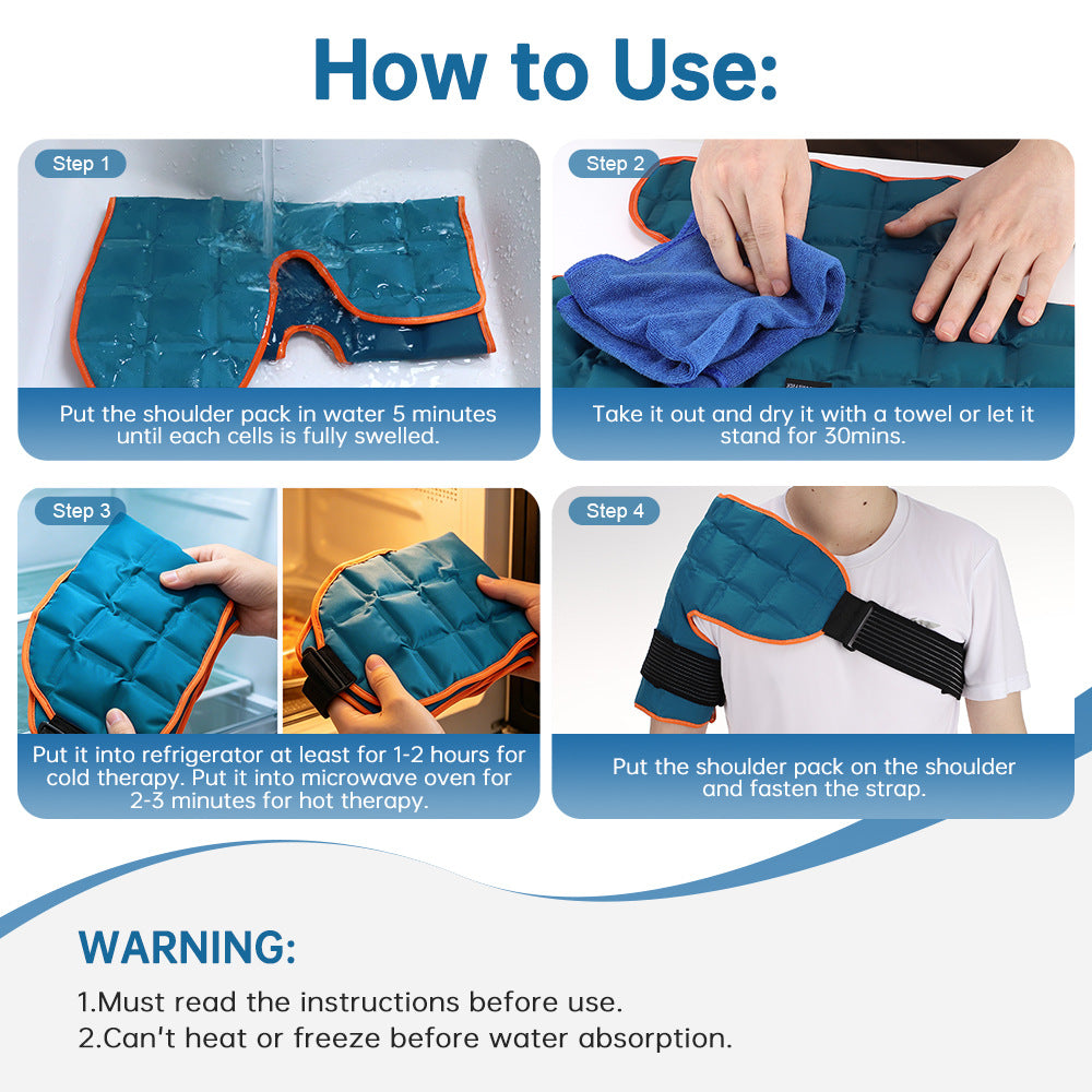 Hot and cold compress shoulder pads