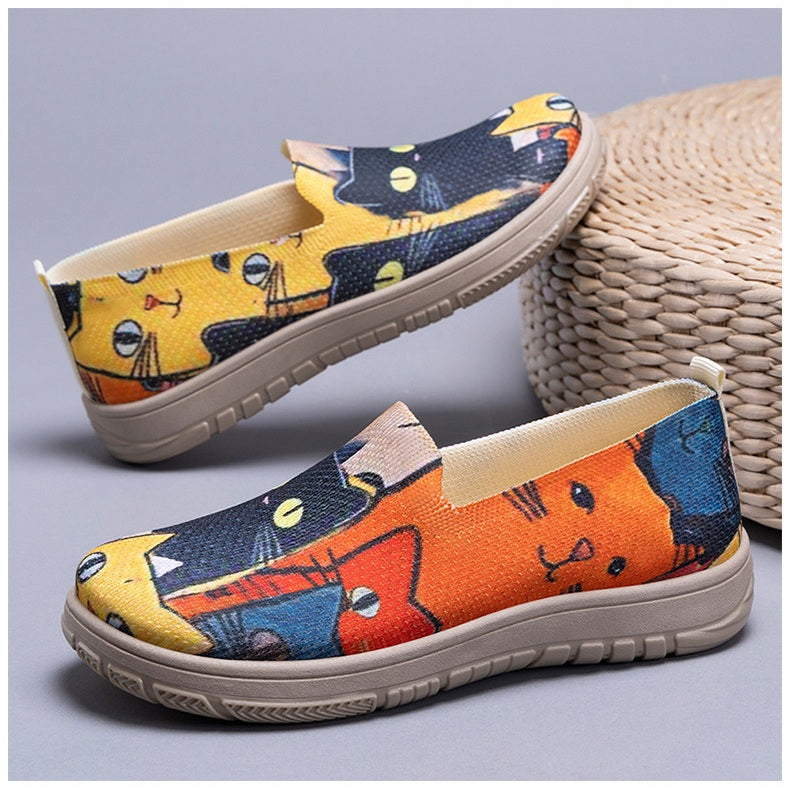 # Color Block Slip-on Casual Canvas Shoes