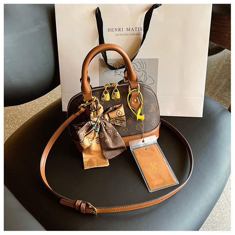 Monogram Letter Shell Bag