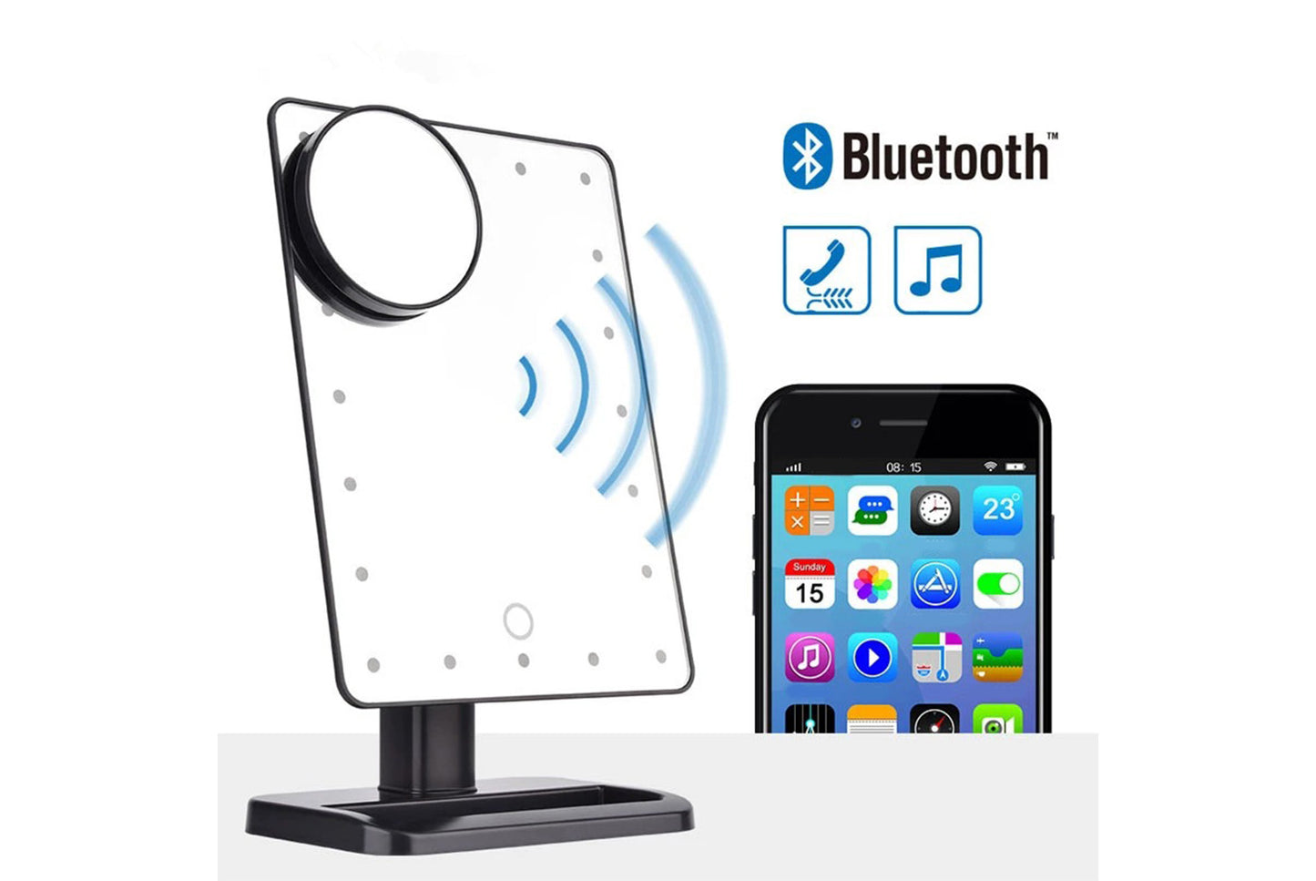 Bluetooth Music Makeup Mirror