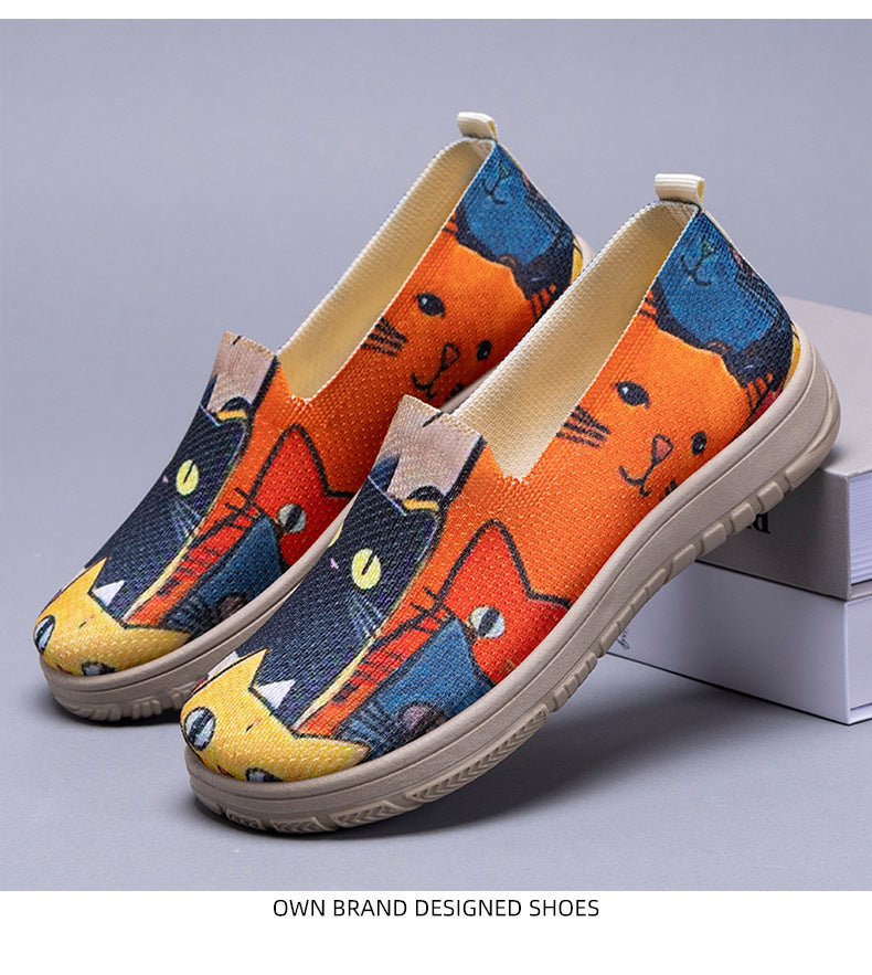# Color Block Slip-on Casual Canvas Shoes