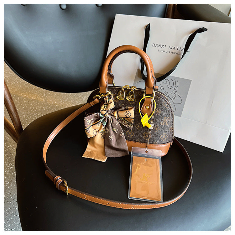 Monogram Letter Shell Bag