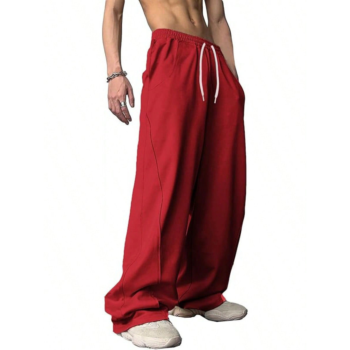 Loose-fitting Straight-Leg Sports Pants
