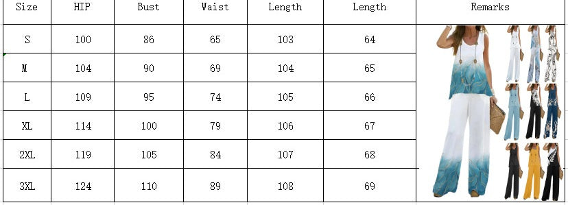 # Women's Printed Sleeveless High-Waisted Two-Piece Set