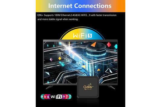 **Q96+ 5G Internet TV Set-Top Box 8GB+128GB UK Edition**(UK plug)