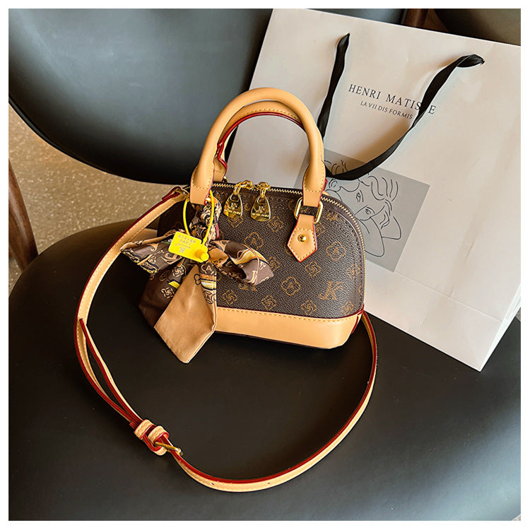 Monogram Letter Shell Bag