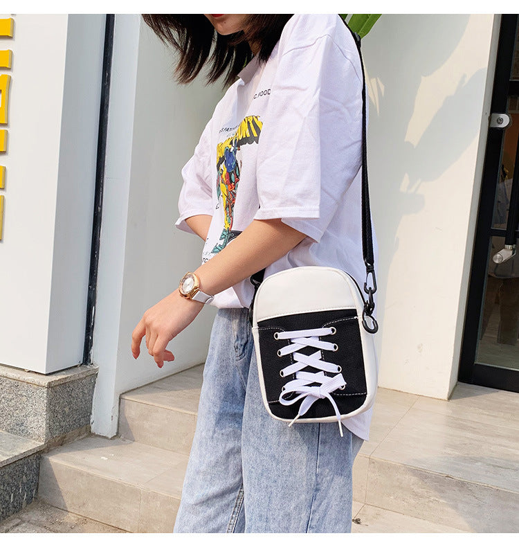 Patchwork Canvas Crossbody Bag for Women