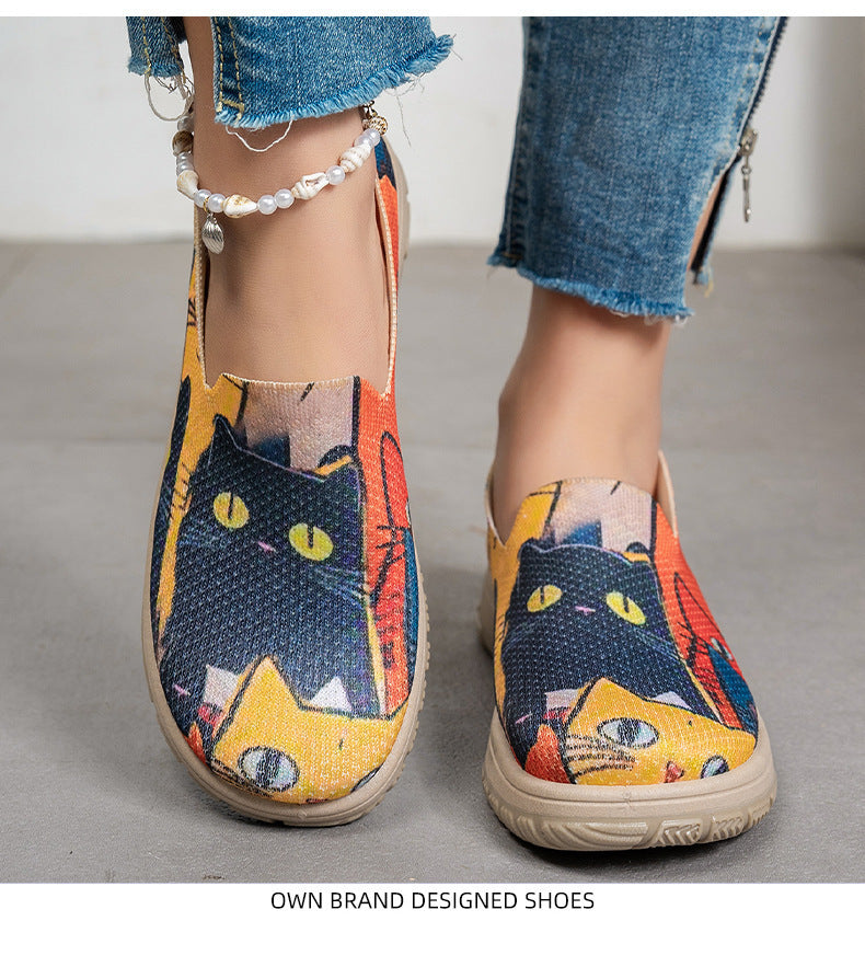 # Color Block Slip-on Casual Canvas Shoes