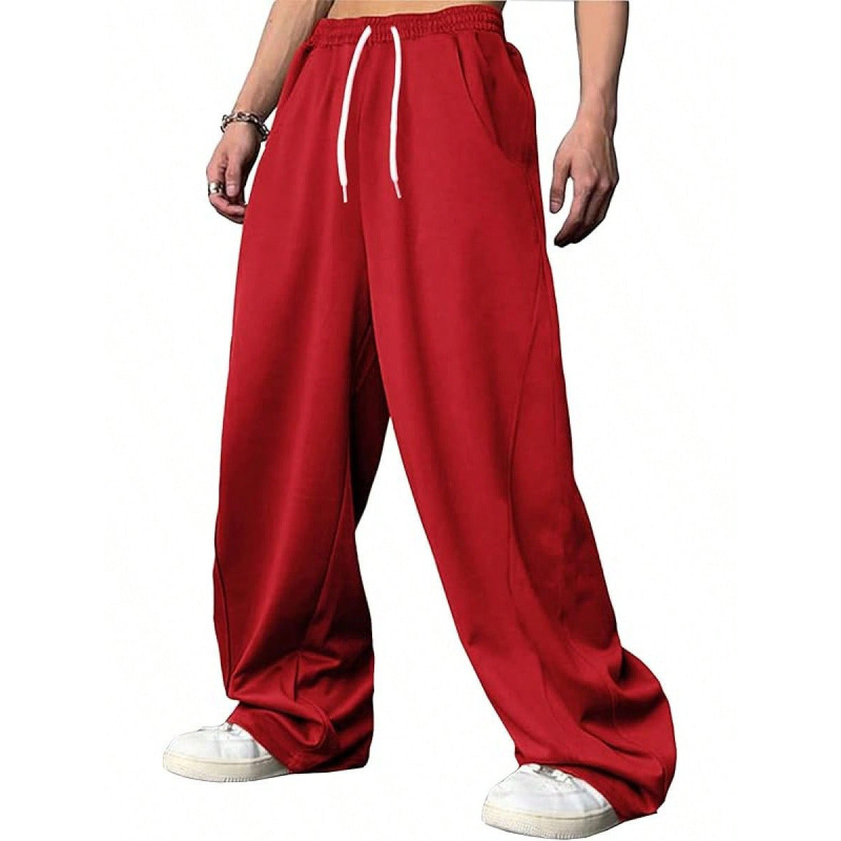Loose-fitting Straight-Leg Sports Pants