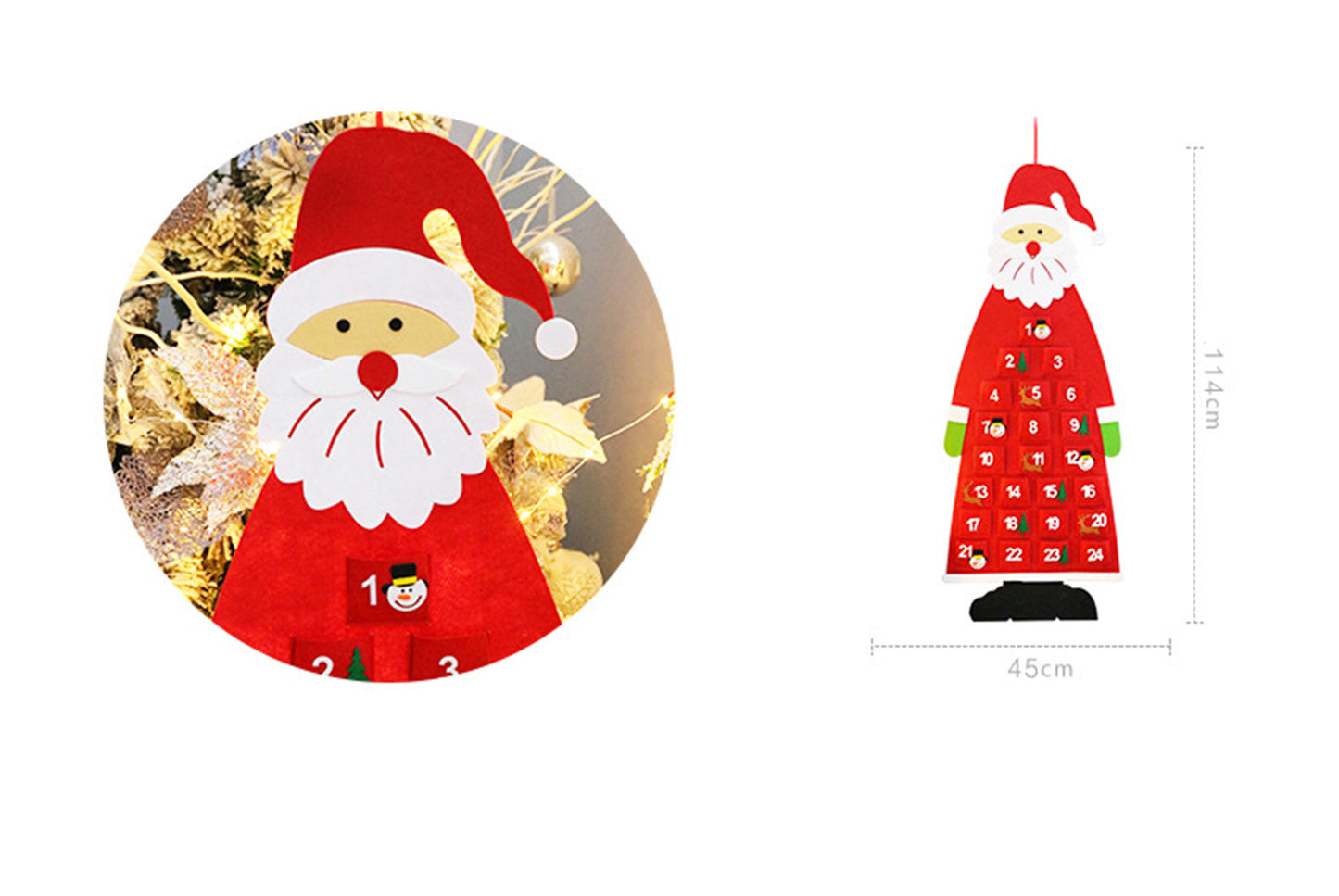 24 Days of Santa Felt Ornaments