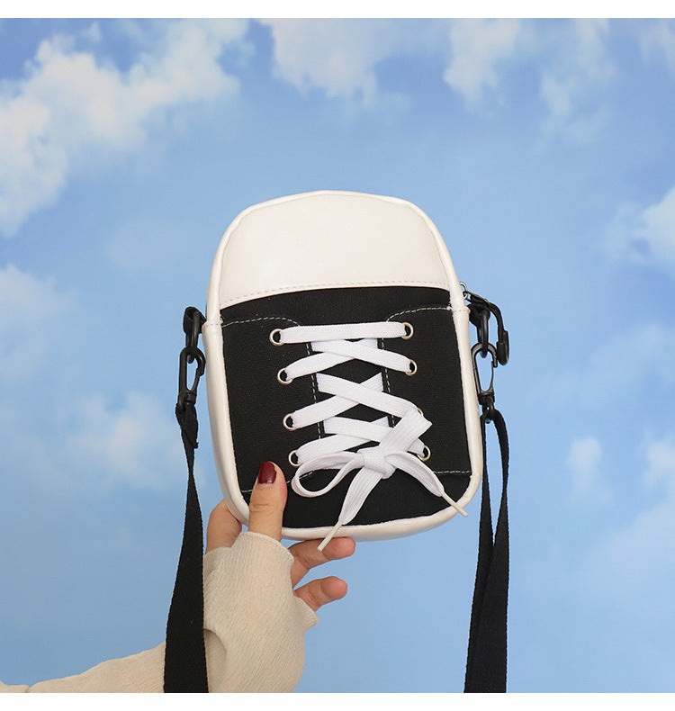 Patchwork Canvas Crossbody Bag for Women