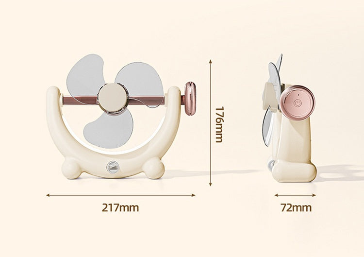 # USB Rechargeable Mini Fan with Night Light