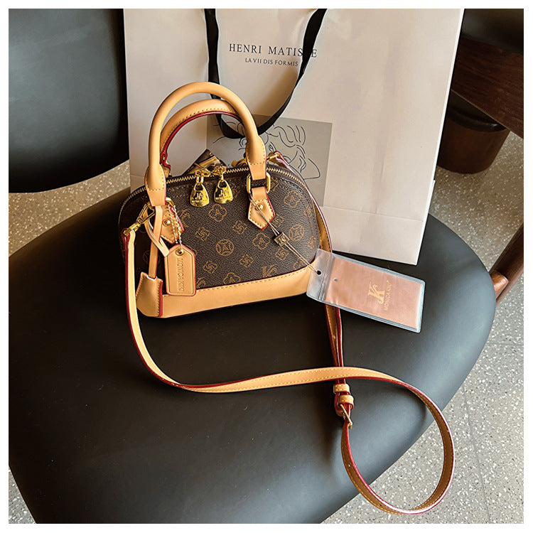 Monogram Letter Shell Bag