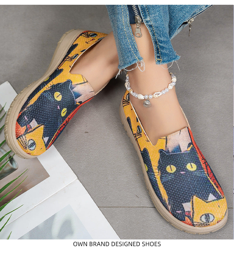 # Color Block Slip-on Casual Canvas Shoes
